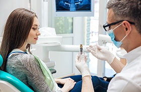 consultation for how dental implants work in Framingham  