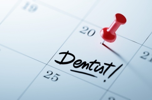 Dentist written on calendar