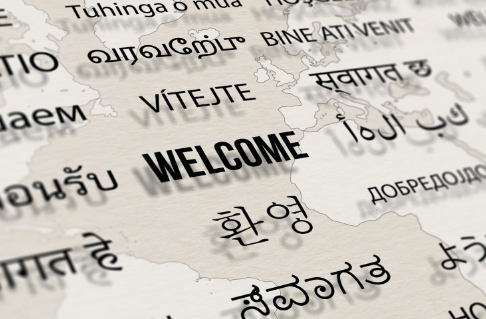 Welcome written in multiple languages