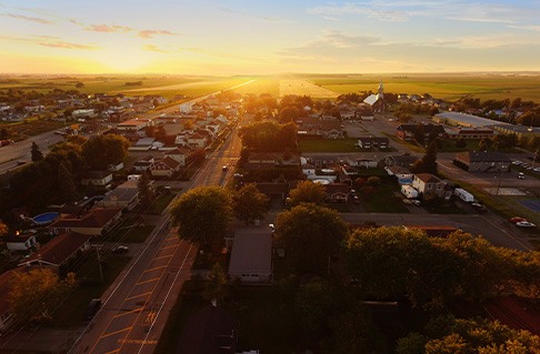 Aerial view of Framingham