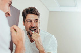 Woman having dental procedure